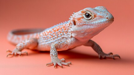 Obraz premium Lizard on Solid Background