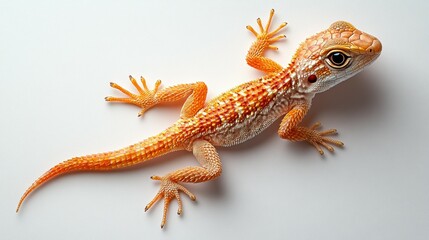 Fototapeta premium Lizard on Solid Background