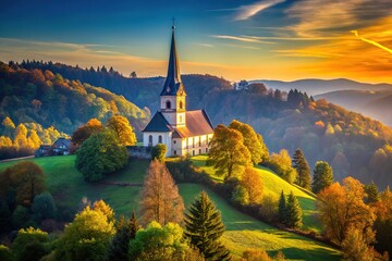 Naklejka premium AI-generated steeple, capturing the essence of history.