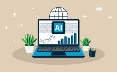 Symbolizes rise of Artificial Intelligence (AI) on a global scale, emphasizing its role in data-driven decision-making and its integration into various systems.