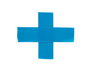 Obraz premium Blue insulating tape isolated on transparent background (PNG File)
