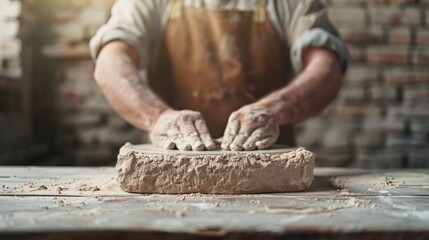 artisan hands shaping clay: a craftsmanship journey in pottery