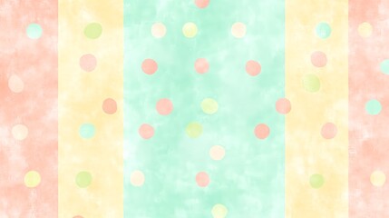 Seamless Pastel Background with Gentle Polka Dots in Soft Colors