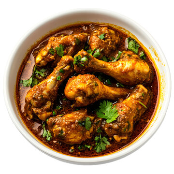 Fried Chicken Wings in Pan and Bowl with Delicious Meal Ingredients