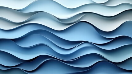 Obraz premium Flowing Blue Water Wave Texture Ocean Surface Seamless Pattern Digital Art Aerial View Aesthetic Design