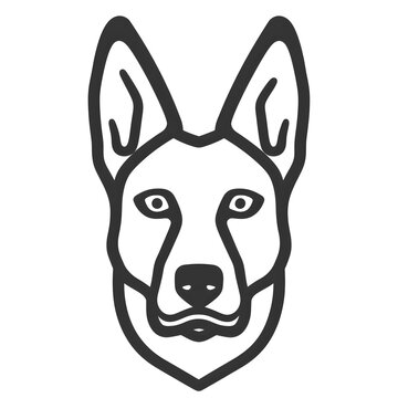 recommend clip art: Simple German shepherd dog pet illustration animal Icon logo symbol