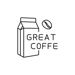 Coffee Bag Outline Icon.
