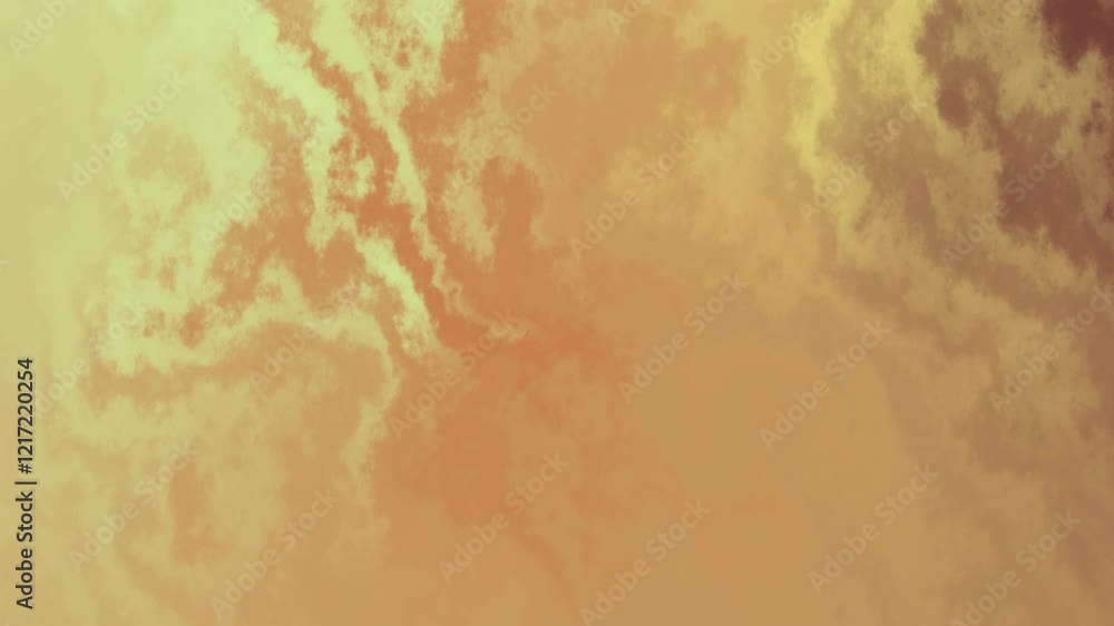 Poster abstract animation of a serene, golden-hued sky with subtle cloud movement. peaceful and calming atm