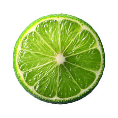 Lime Slice isolated on transparent background