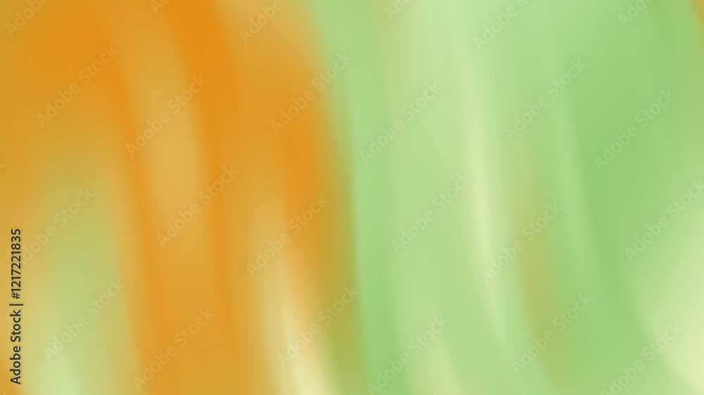 Poster abstract animation with a gradient of soft green and orange hues. the colors blend seamlessly, creat