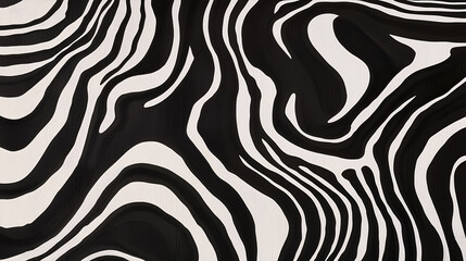 Abstract black and white liquid swirl pattern, mesmerizing psychedelic fluid art with mesmerizing organic lines, evocative of movement and energy.