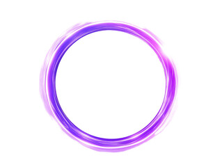 Isolated Purple Luminous Circle with Light Effect