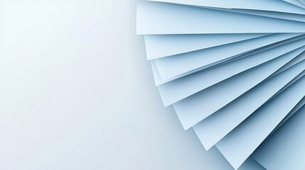 Abstract Light Blue Paper Fan Design Background