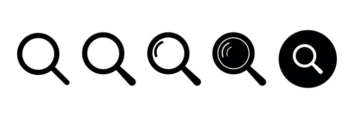 Search icon set, Find out symbol for app, website, ui. search icon png and vector illustration on transparent background