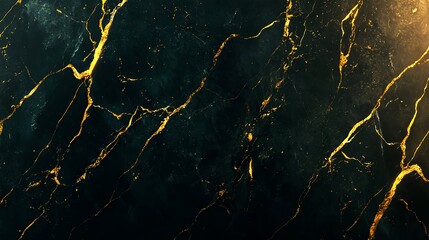 Obraz premium Sophisticated Black Texture with Golden Veins in High Resolution