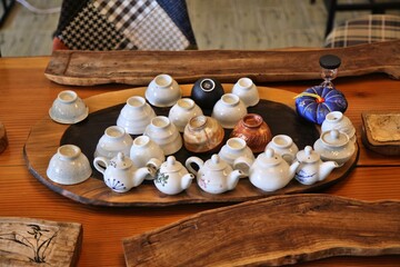 Tea house teapots in Hadong, South Korea