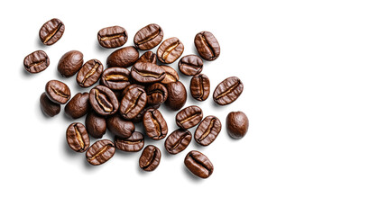 Naklejka premium Coffee Beans on Transparent Background