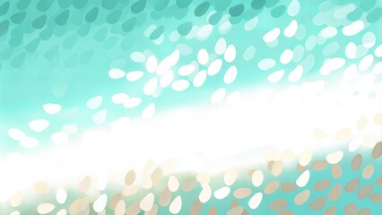 Abstract Aquatic Design in Turquoise with White Highlights