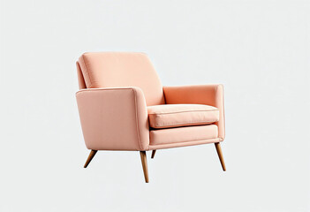 Fototapeta premium Modern armchair isolated on transparent or white background, png