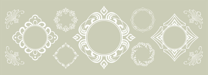 高級感のあるビンテージ調のフレームデザインセット