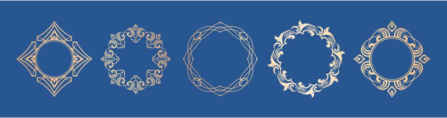 高級感のあるビンテージ調のフレームデザインセット