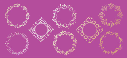 高級感のあるビンテージ調のフレームデザインセット