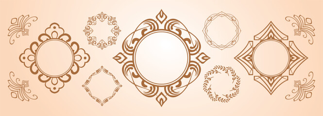 高級感のあるビンテージ調のフレームデザインセット