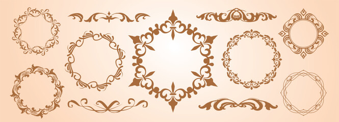 高級感のあるビンテージ調のフレームデザインセット