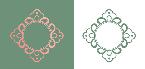 高級感のあるビンテージ調のフレームデザインセット