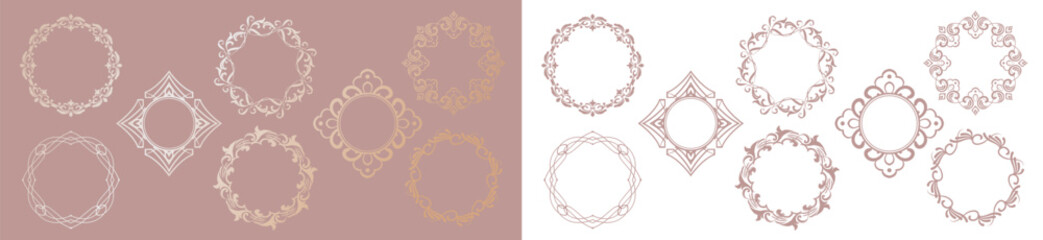 高級感のあるビンテージ調のフレームデザインセット