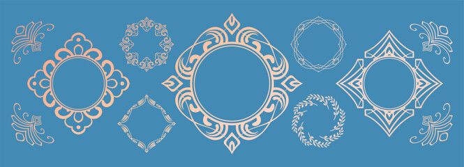 高級感のあるビンテージ調のフレームデザインセット