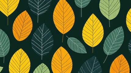 Autumn leaf pattern background.