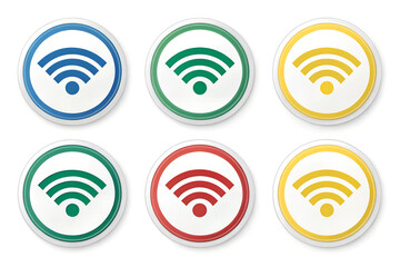 wi icons different colours and shapes