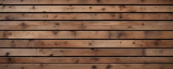 Obraz premium Close-up of wooden plank wall with horizontal gaps between planks, wooden boards, wooden texture