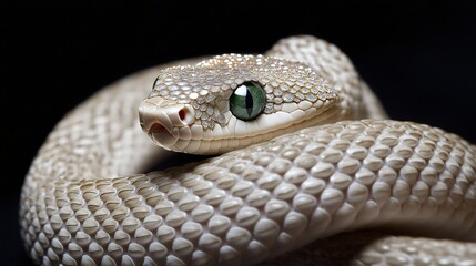 Fototapeta premium close up of a snake on dark background