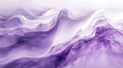 Fototapeta premium Abstract purple landscape, flowing paint, serene background, design element