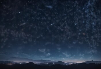 Dark blue night sky with glitter bokeh and subtle star lights,  stars, glitter