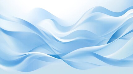 Fototapeta premium Abstract light blue wavy background. (1)