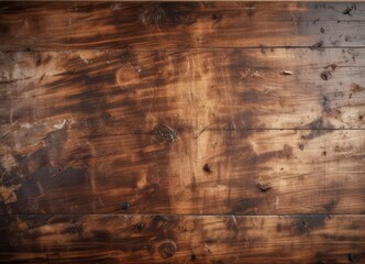 Naklejka premium Distressed wooden board with brown grunge texture , wooden boards, planks