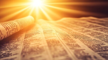 Faded Sepia Newspaper with High Quality Photorealistic Details