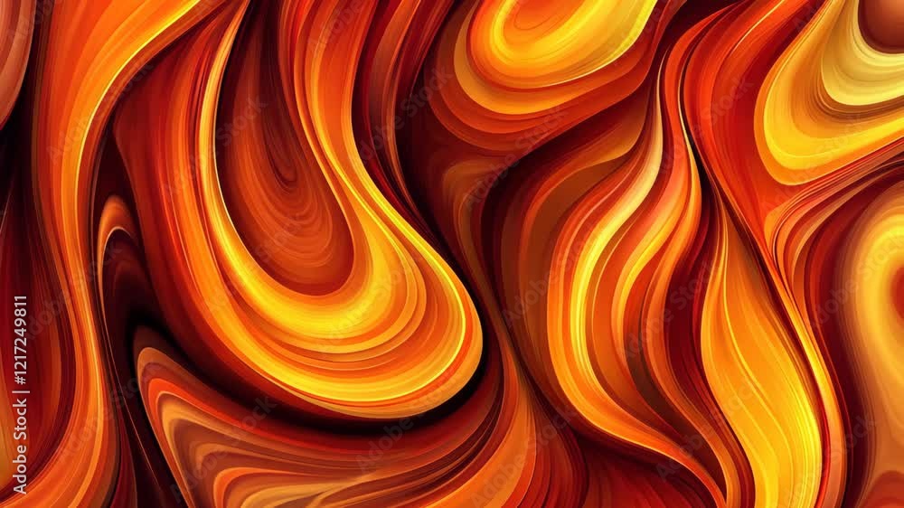 Poster vibrant swirls of orange and yellow create a mesmerizing abstract design in flowing patterns