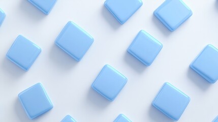 Light blue square shapes on white background.
