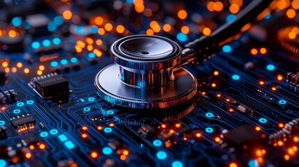 Stethoscope and Advanced AI Technology in Healthcare Innovation: Focusing on significant advancements in telemedicine, personalized medicine, and advanced medical diagnostics