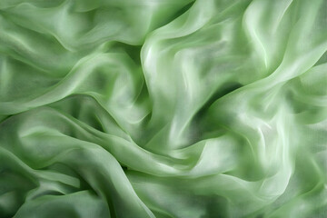Obraz premium Luxury Green silk fabric texture, satin wave textile background