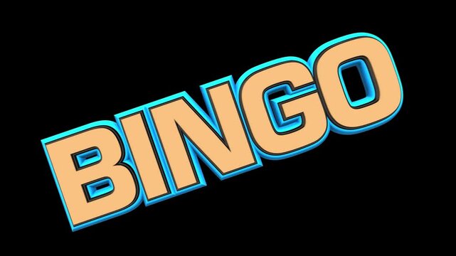 3D Bingo logo loop-able animation