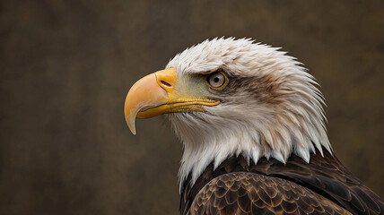 Obraz premium Close up portrait of a bald eagle