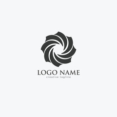 Geometric Flower Logo fully editable vector template