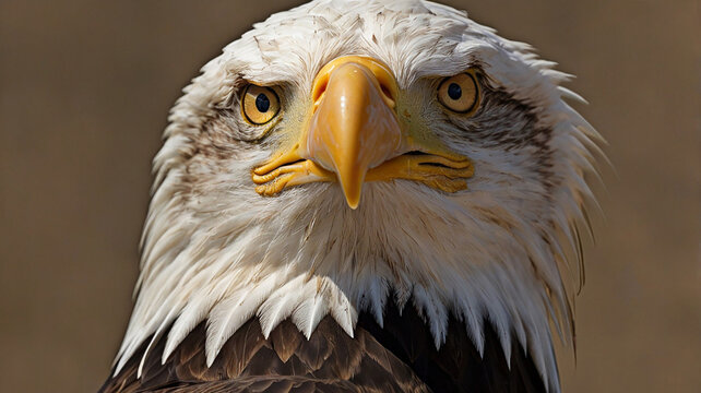 Close up portrait of a bald eagle