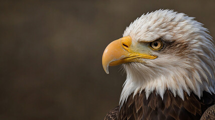 Obraz premium Close up portrait of a bald eagle