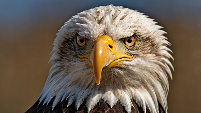 Close up portrait of a bald eagle